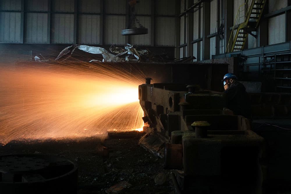 鍛造プレス溶断